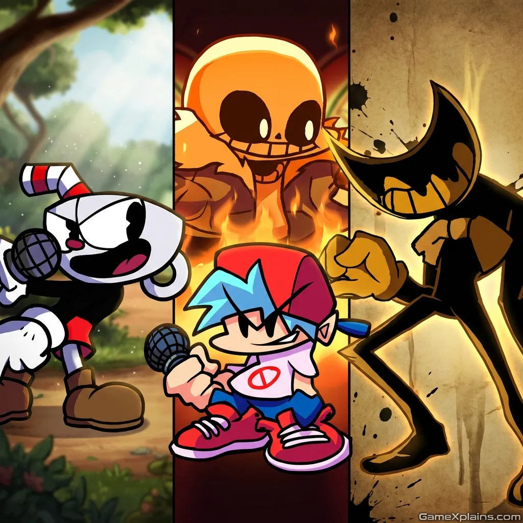 Play Friday Night Funkin' vs Indie Cross - Free online game with 95 plays